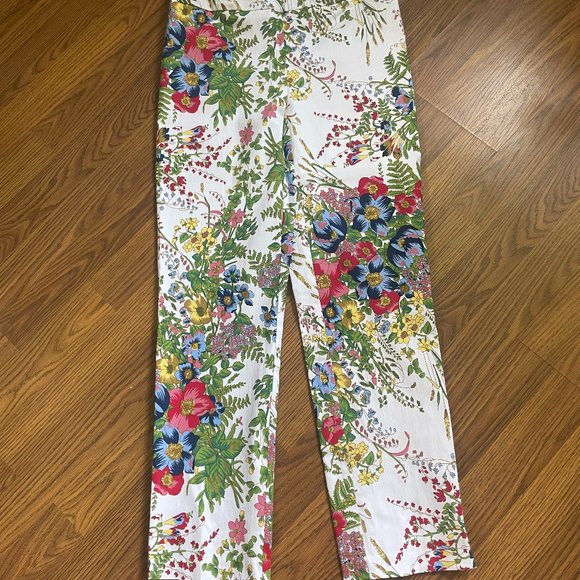 Designer Joseph Ribkoff Stretch Floral Pants - Picture 1 of 7